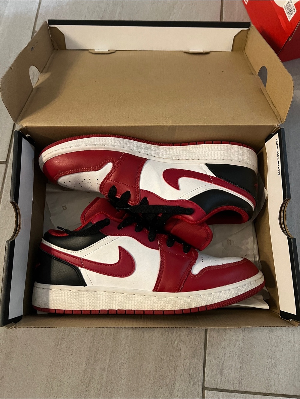 Nike Men’s Low-Top Sneakers in Red, White & Black